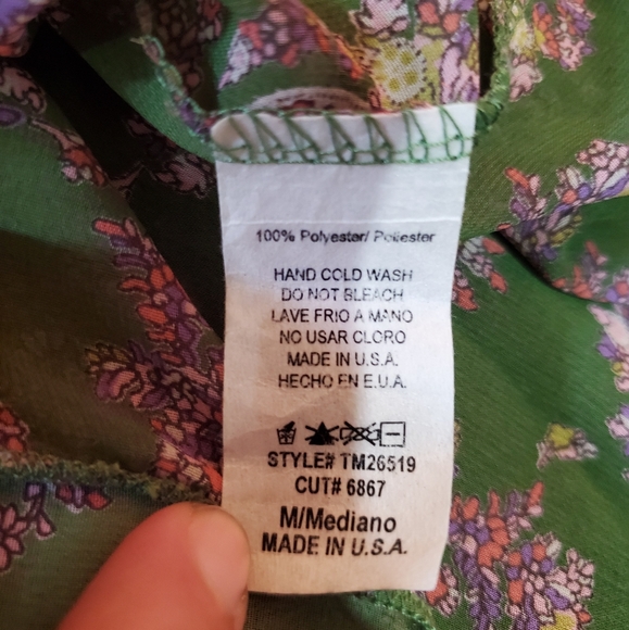 2 for 12$👈M. C. Green Sheer Top - Picture 7 of 8